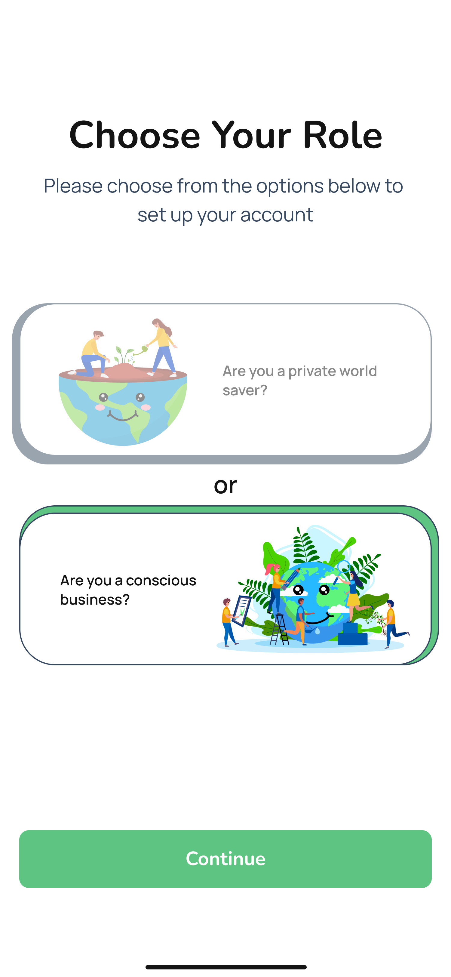 Chance Social Media for Sustainable Living mobile app screen 2