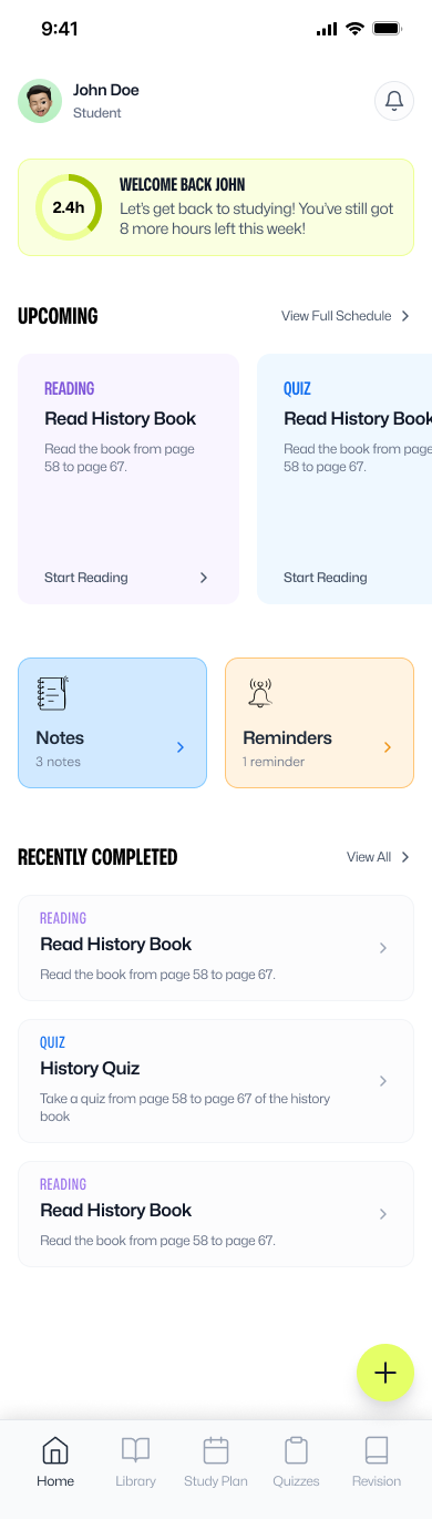 Nimbus AI-Powered Study Companion App mobile app screen 2