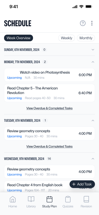 Nimbus AI-Powered Study Companion App mobile app screen 4